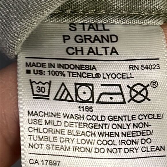 Old Navy Sage Long Sleeve 1/2 Button Down Pullover Rounded Hem Shirt Dress- Sm/T - Picture 16 of 16